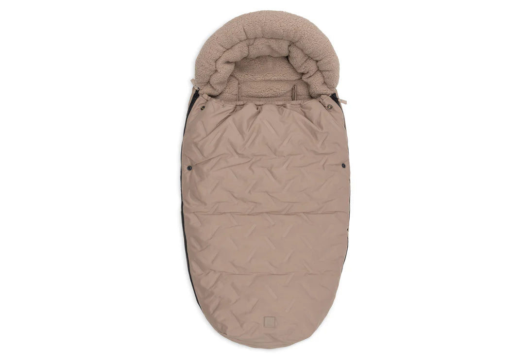 Embossed ▪ Voetenzak buggy/kinderwagen Milky Coffee