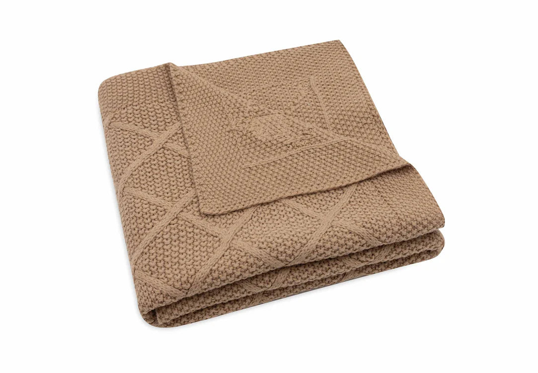 Dekentje 75x100 cm ▪ Check Knit ▪ Biscuit