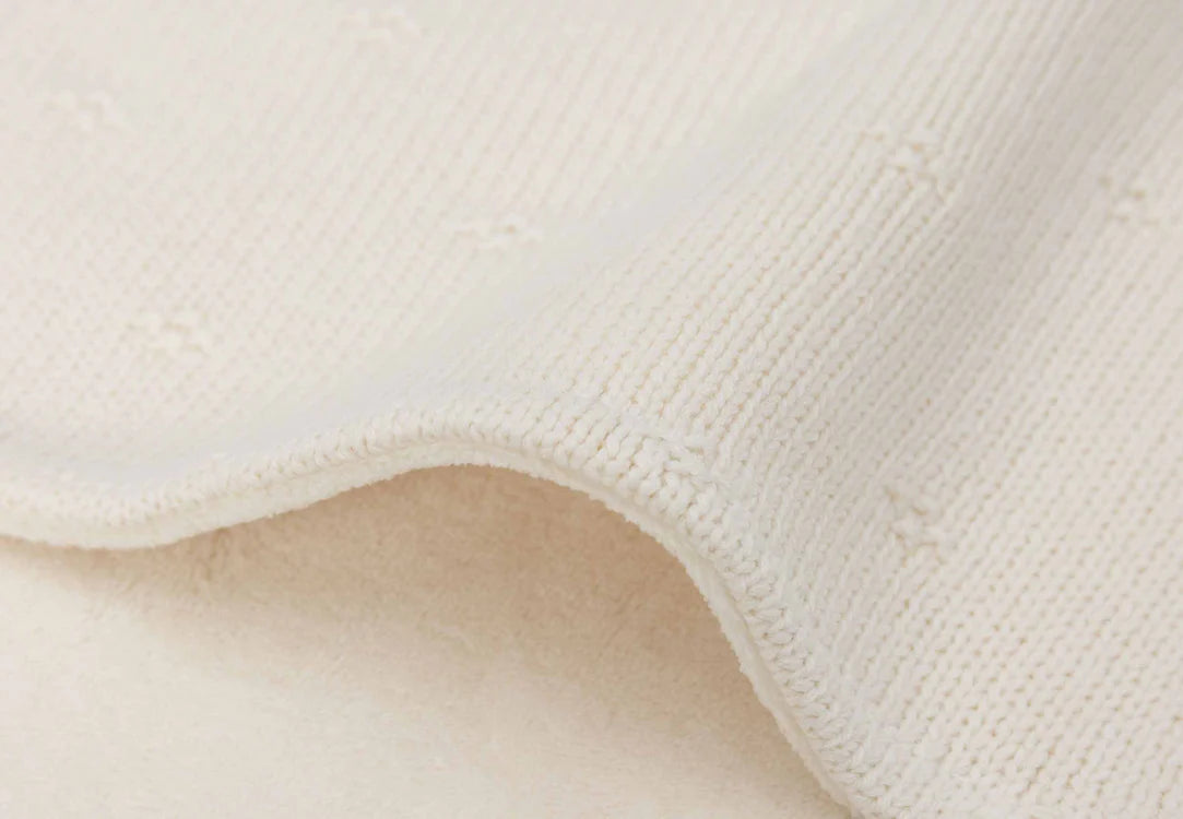 Dekentje 75x100 cm ▪ Cosy Knit / Fleece ▪ Ivory