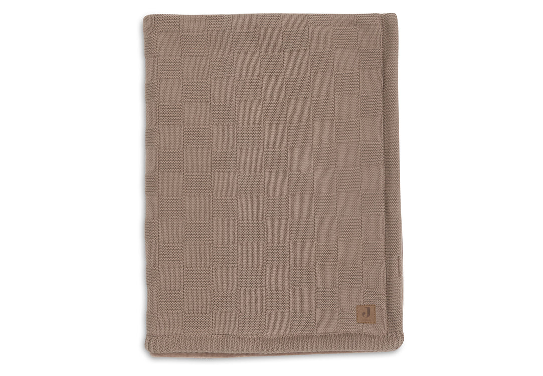 Dekentje 75x100 cm ▪ Box Knit ▪ Milky Coffee / Velvet