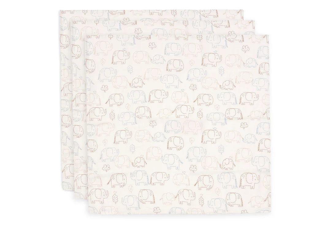 Elephant Tales ▪ Hydrofiele Doek Small 70x70cm 3 stuks