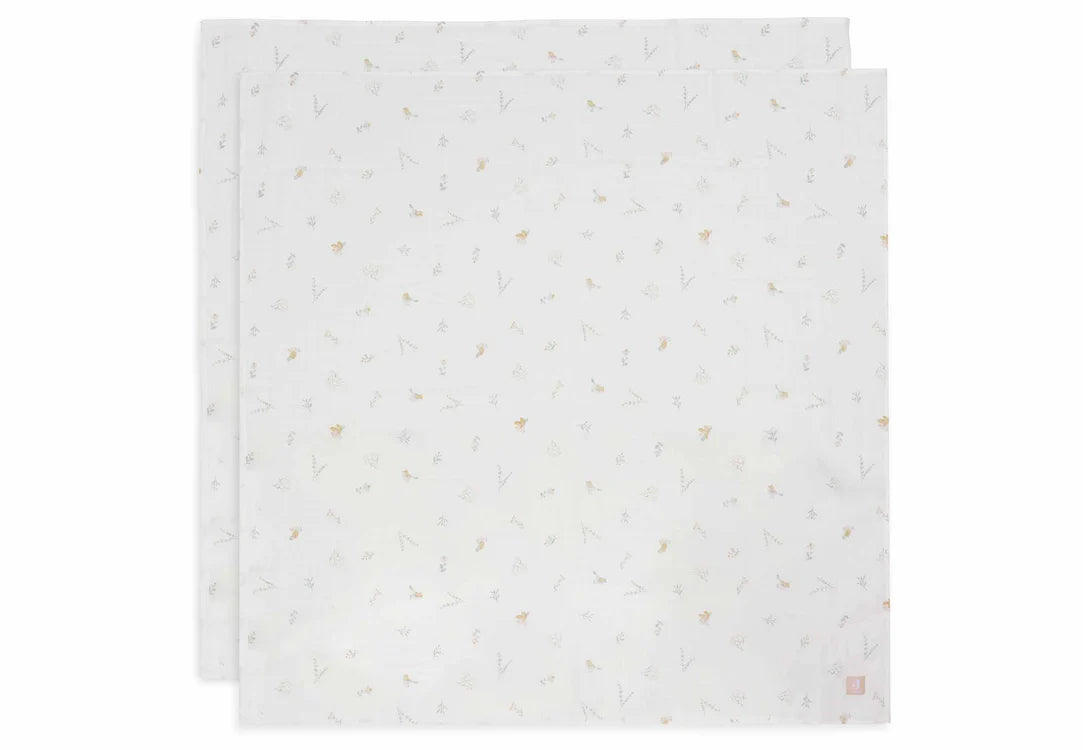 Lovely Birds ▪ Hydrofiele Doek Large 115x115cm 2st