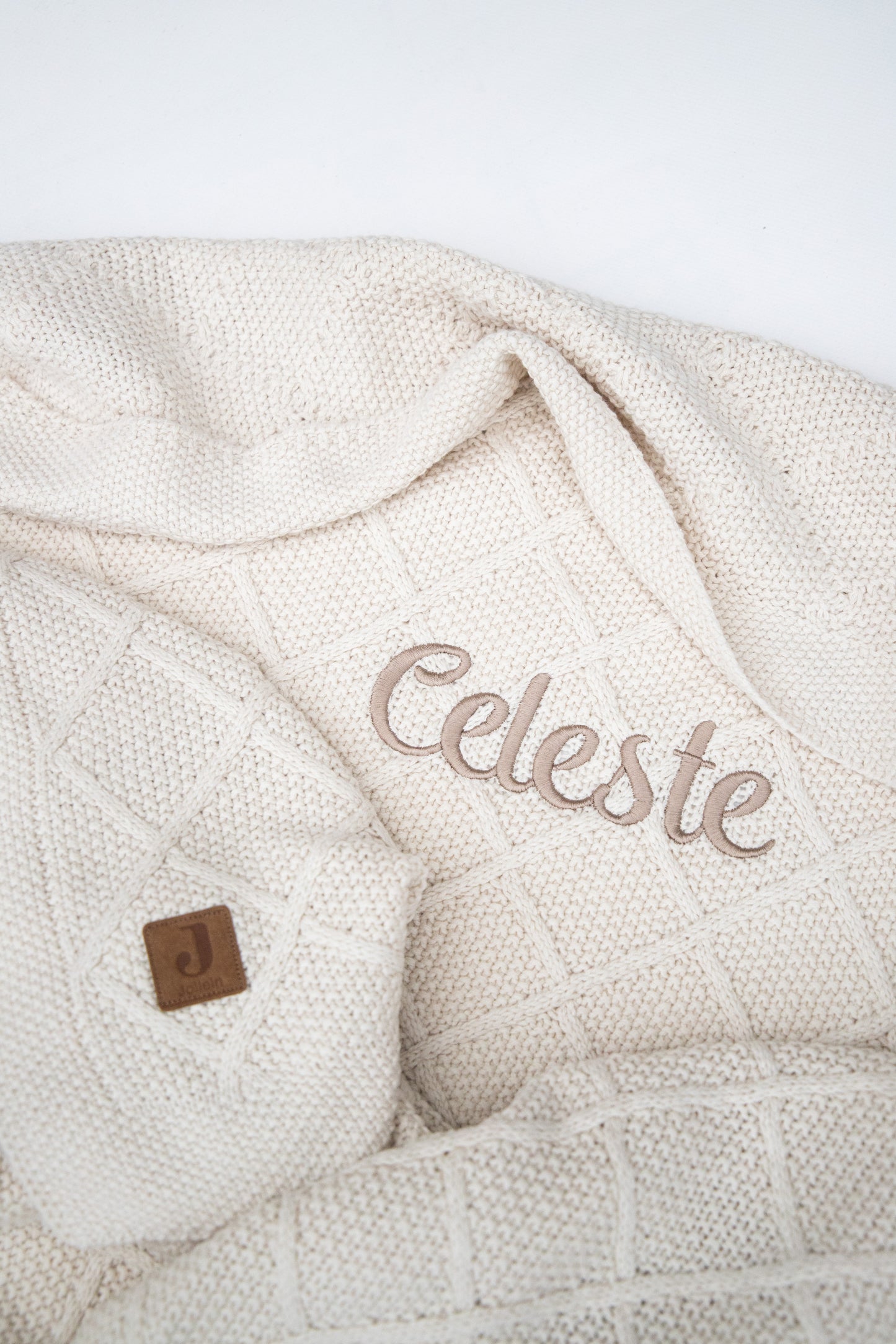 Dekentje 75x100 cm ▪ Check Knit ▪ Oatmeal