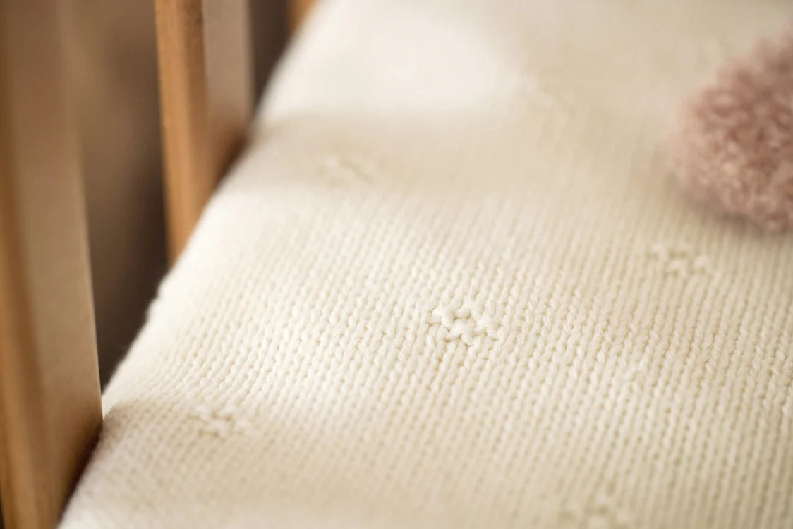 Dekentje 75x100 cm ▪ Cosy Knit / Fleece ▪ Ivory