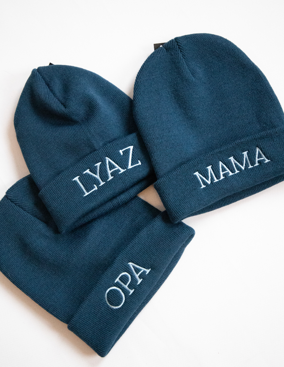 Muts beanie met borduring ▪ vanaf 2 jaar tot volwassene