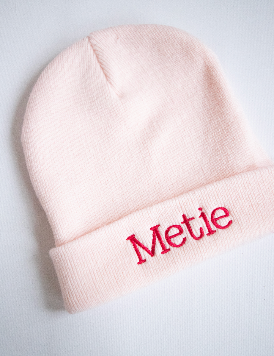 Muts beanie met borduring ▪ vanaf 2 jaar tot volwassene