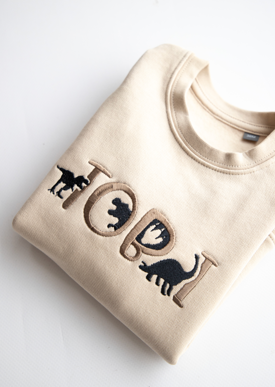 Naamsweater ▪ Dino ▪ 6M tot 36M