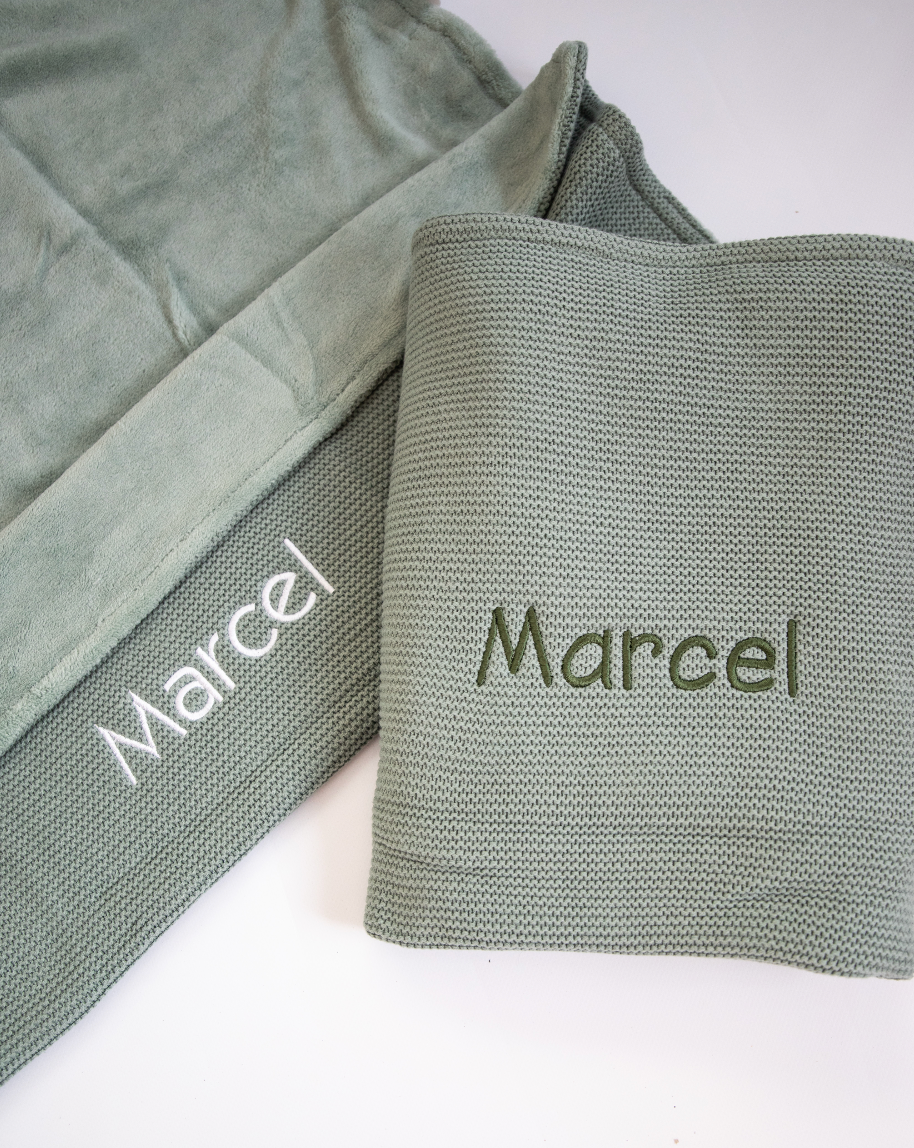 Dekentje 75x100 cm ▪ Basic Knit / Fleece ▪ Forest Green