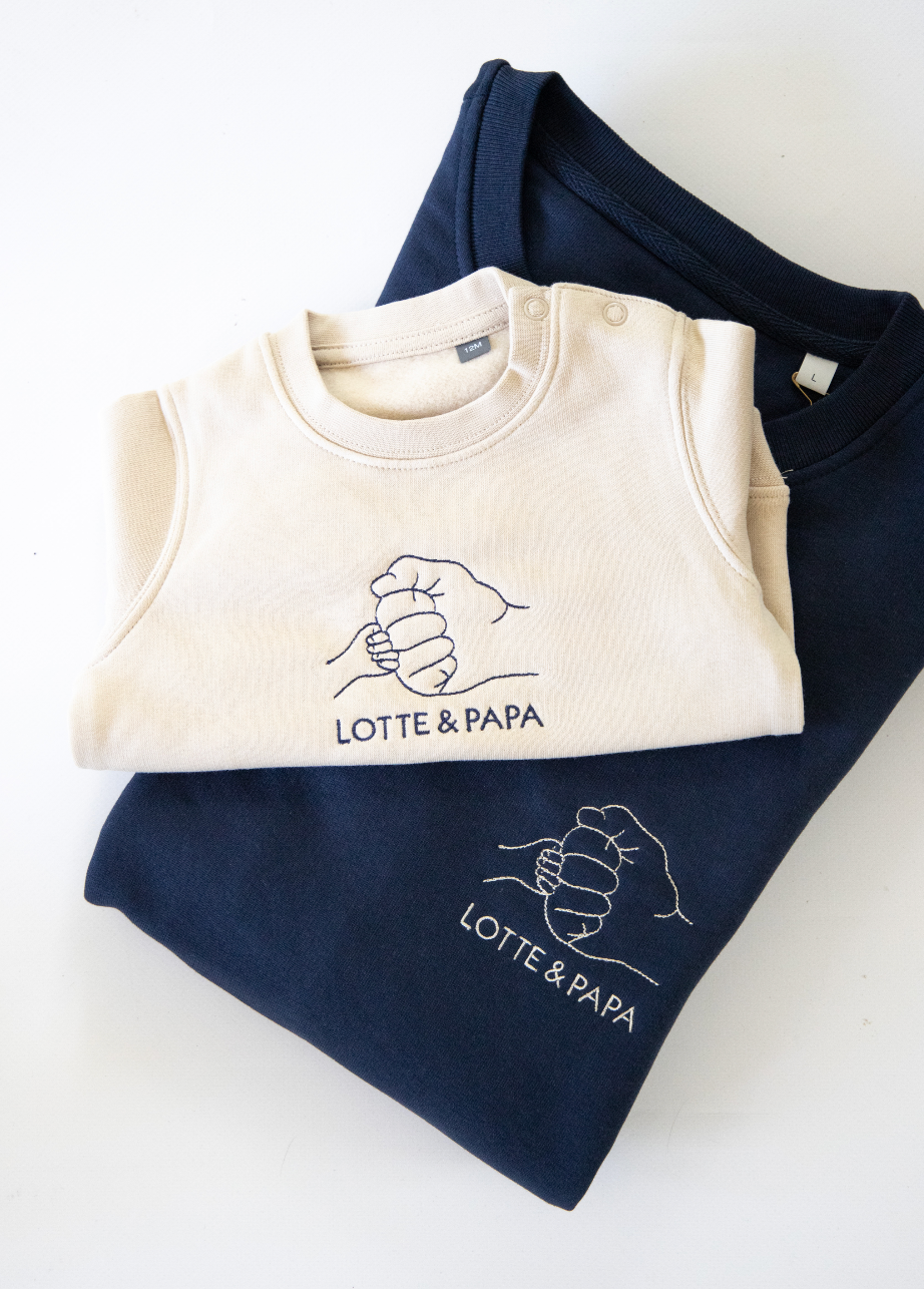 Vuistje set sweaters ▪ Navy & Beige