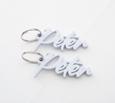 3D Print • Sleutelhanger 'Peter' marmer