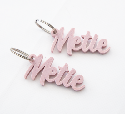 3D Print • Sleutelhanger 'Metie' rosé