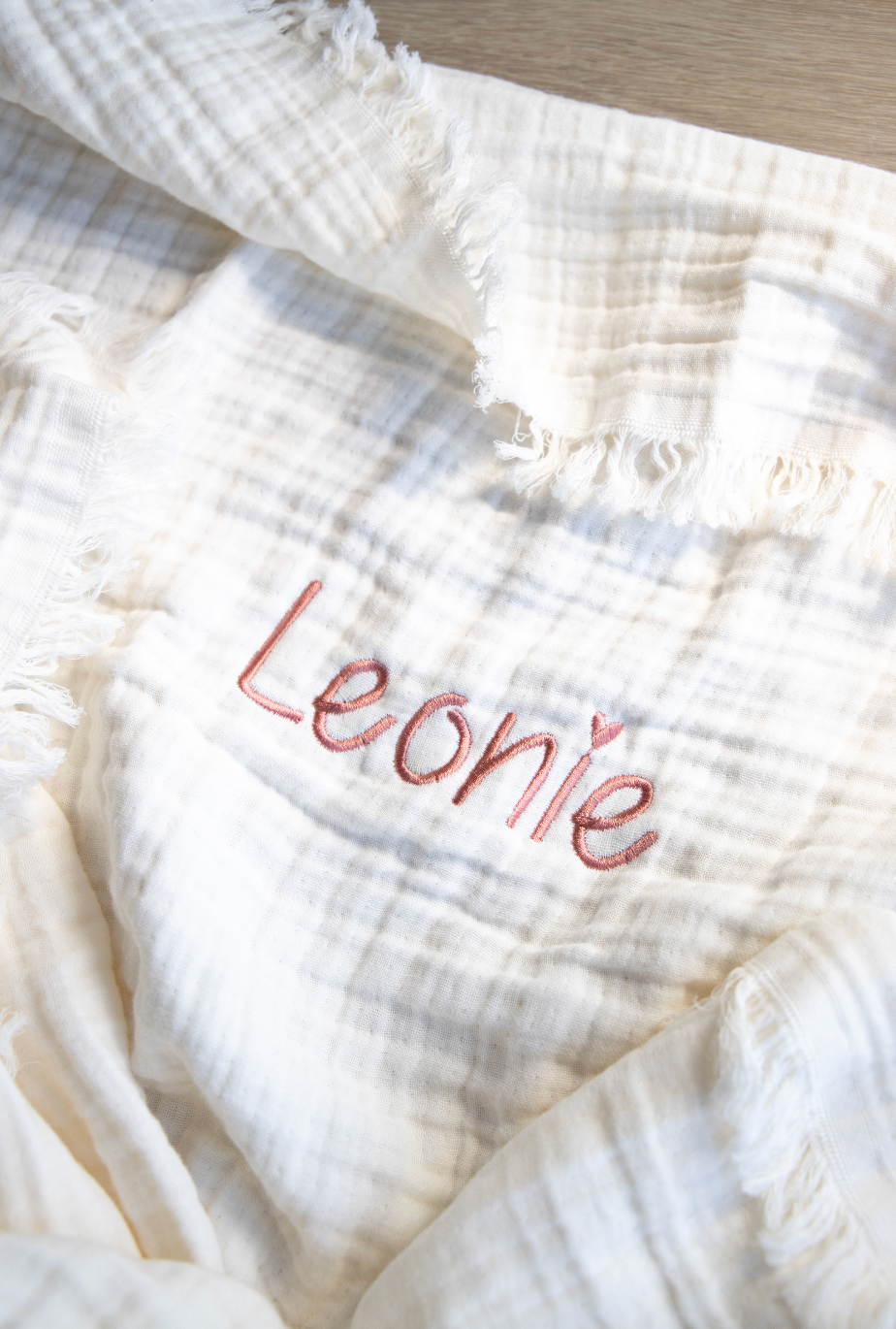 Dekentje 75x100 cm ▪ Muslin Fringe ▪ 3 kleuren