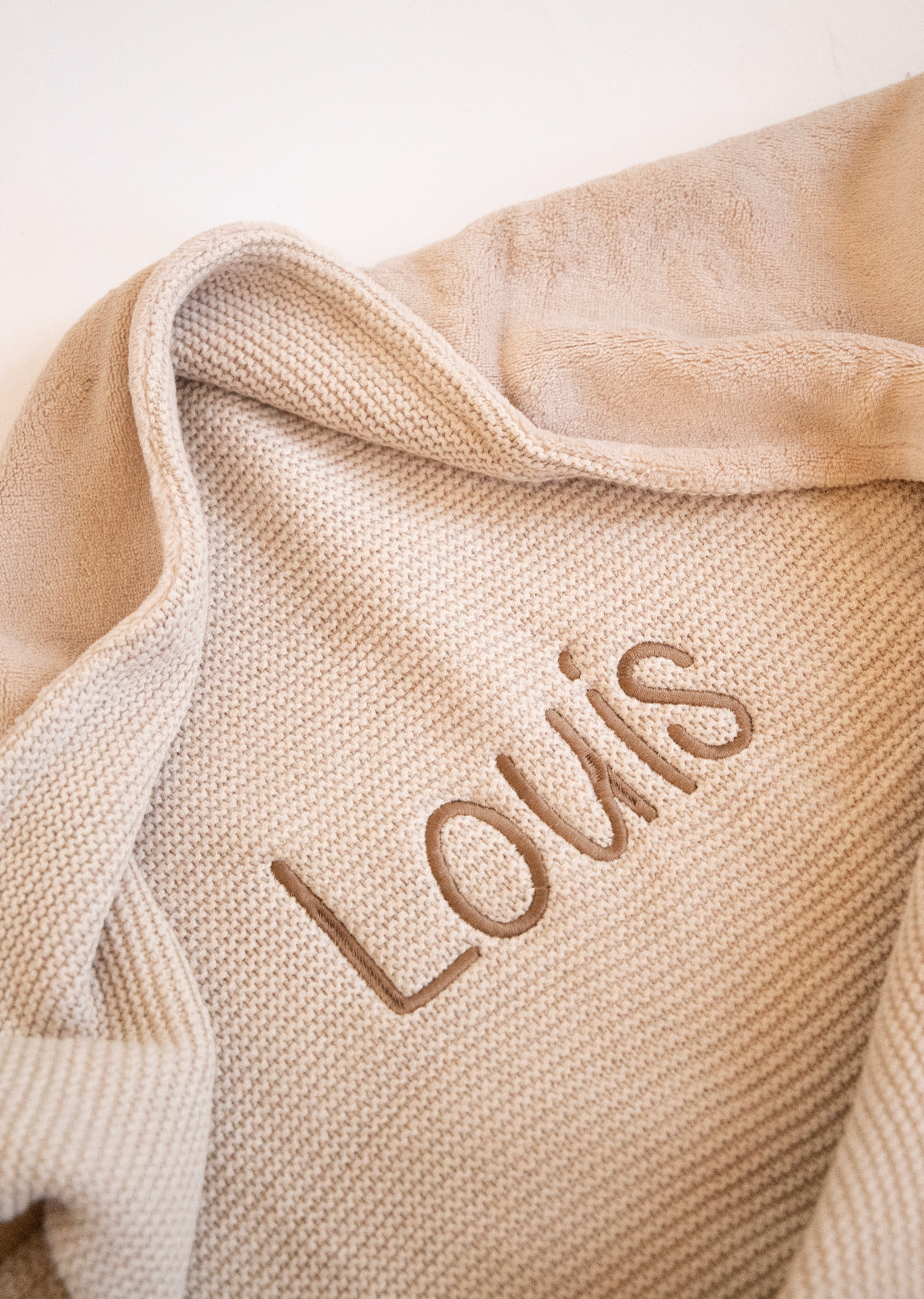 Dekentje 75x100 cm ▪ Basic Knit / Fleece ▪ Biscuit