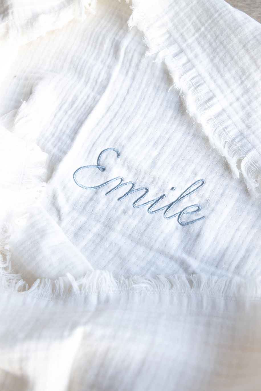 Dekentje 75x100 cm ▪ Muslin Fringe ▪ 3 kleuren