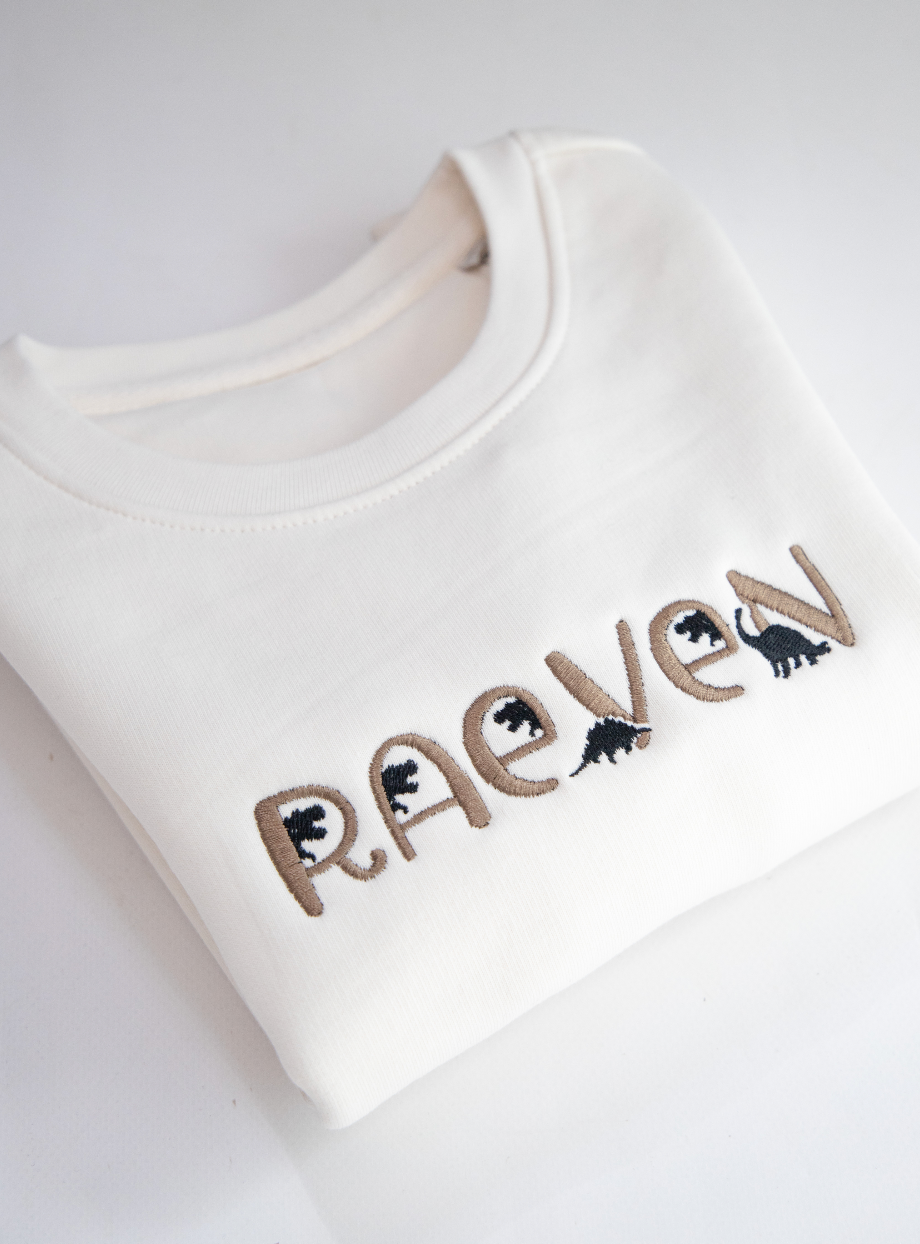 Naamsweater ▪ Dino ▪ 4 jaar tot 10 jaar