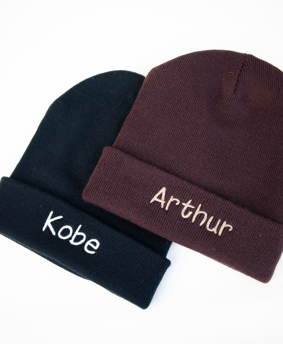 Muts beanie met borduring ▪ vanaf 2 jaar tot volwassene