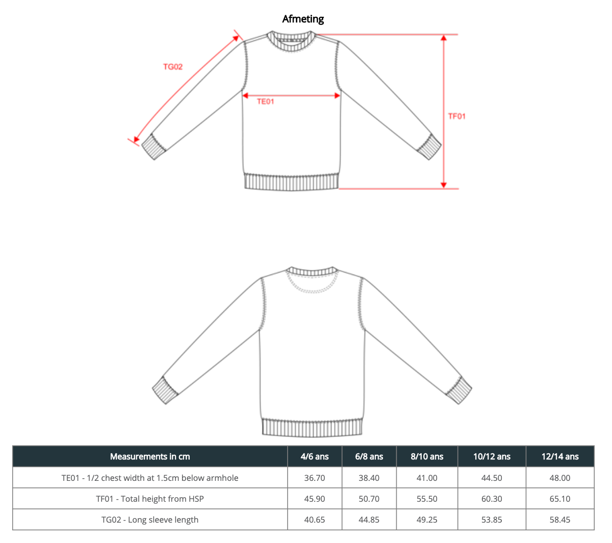 Kindersweater eigen ontwerp ▪ 4J tot 14J