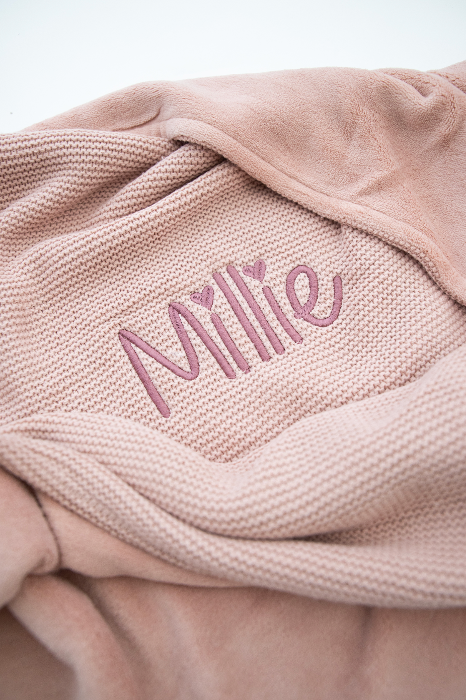 Dekentje 75x100 cm ▪ Basic Knit / Fleece ▪ Wild Rose