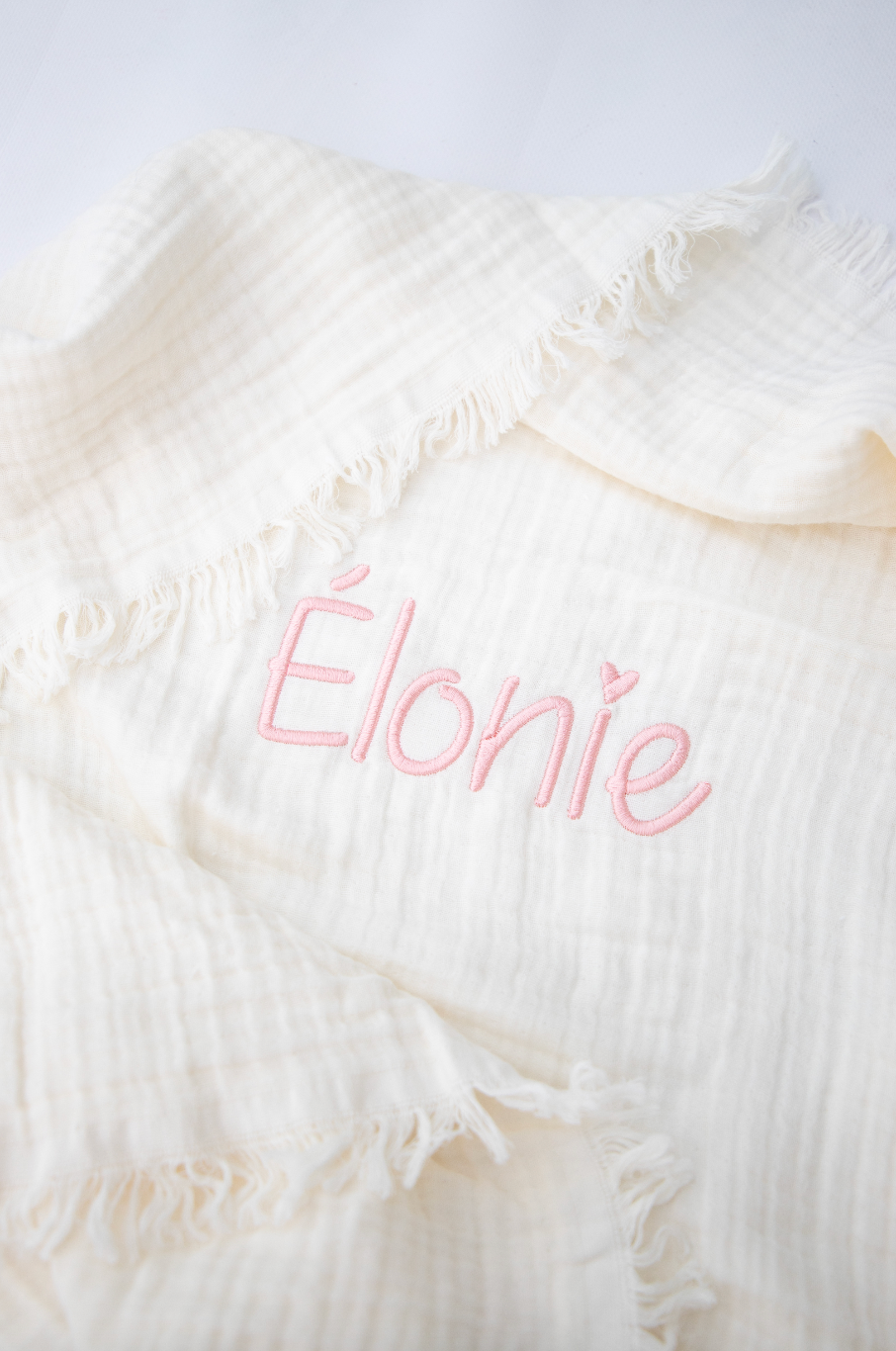 Dekentje 75x100 cm ▪ Muslin Fringe ▪ 3 kleuren
