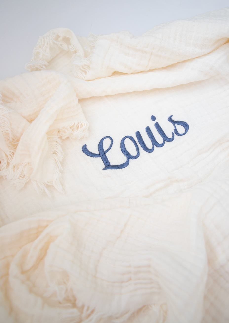 Dekentje 75x100 cm ▪ Muslin Fringe ▪ 3 kleuren