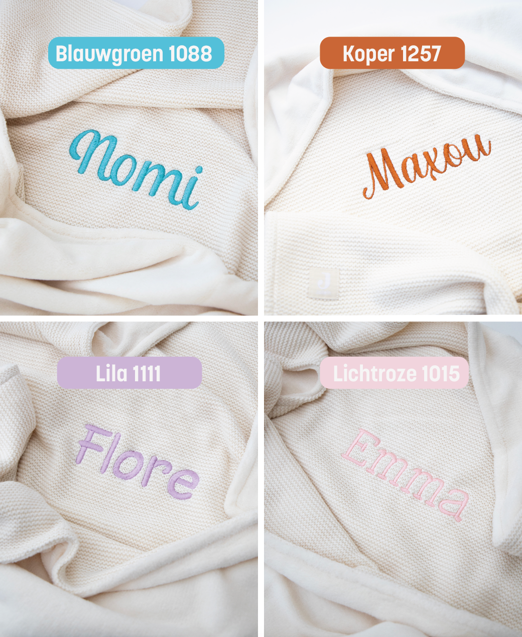 Dekentje 75x100 cm ▪ Basic Knit / Fleece ▪ Ivory