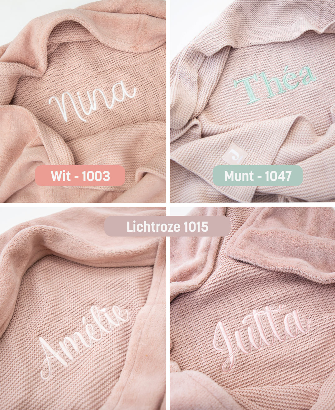 Dekentje 75x100 cm ▪ Basic Knit / Fleece ▪ Wild Rose