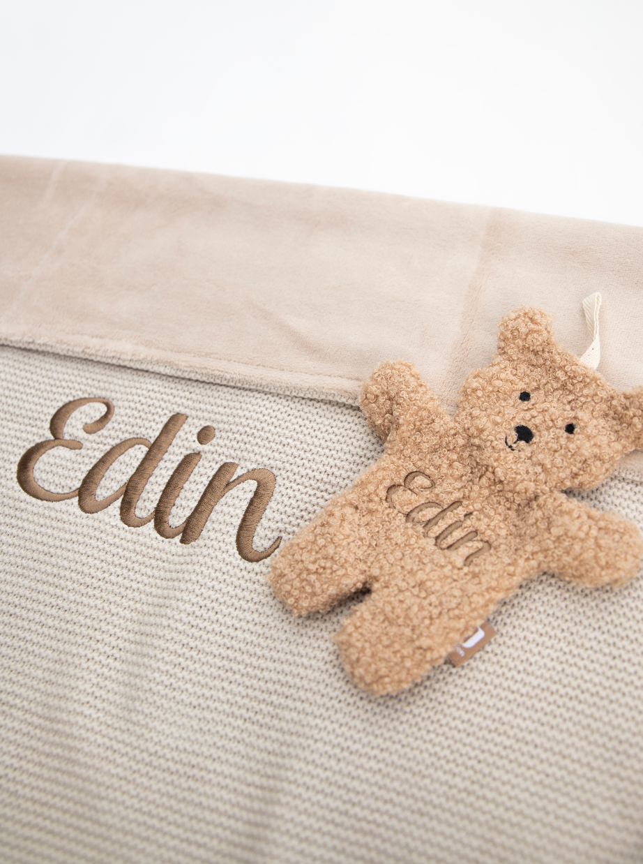 Dekentje 75x100 cm ▪ Basic Knit / Fleece ▪ Nougat
