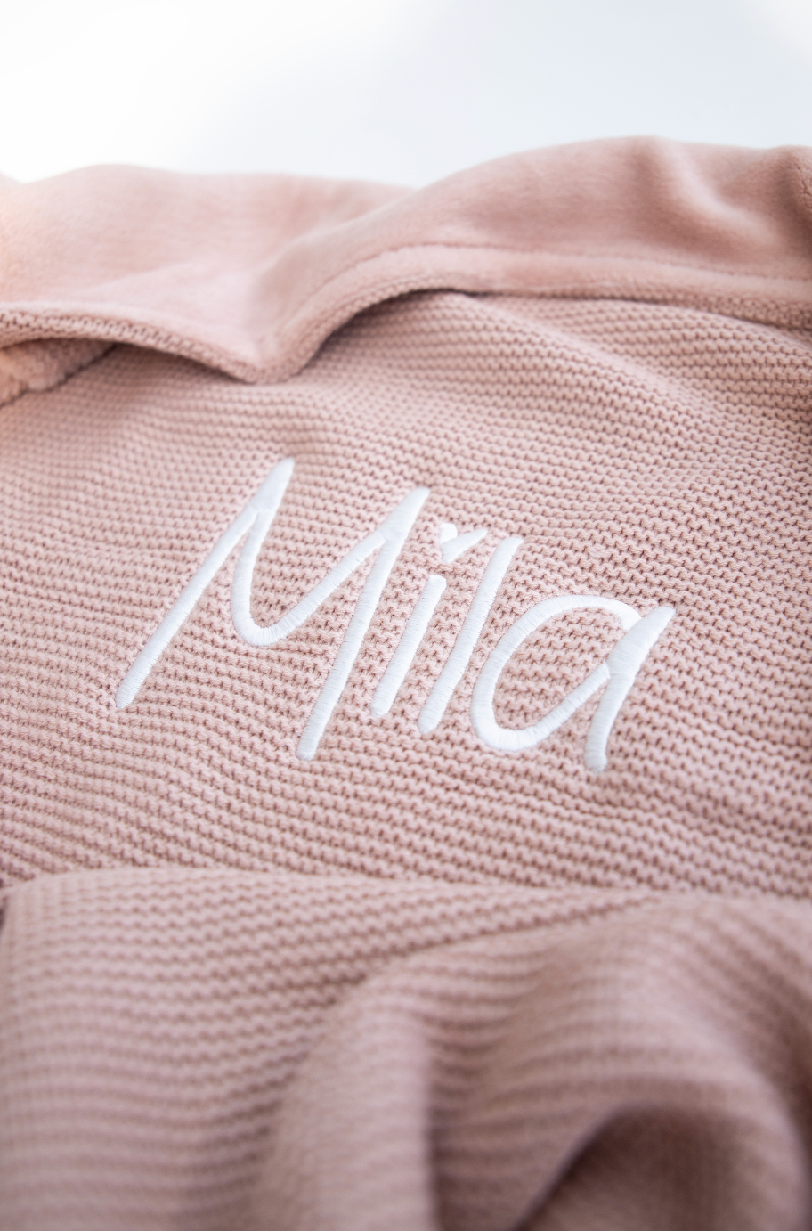 Dekentje 75x100 cm ▪ Basic Knit / Fleece ▪ Wild Rose