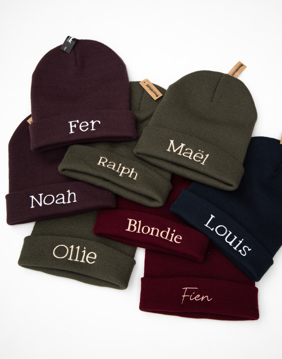 Muts beanie met borduring ▪ vanaf 2 jaar tot volwassene