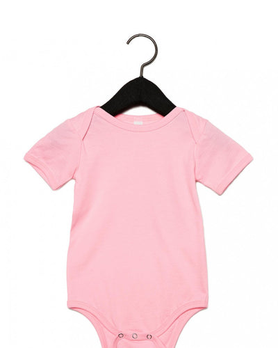 Body roze - 6-12 maand - bedrukking naar keuze