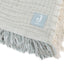 Dekentje 75x100 cm ▪ Fringe Stripe ▪ Sea Green / Ivory
