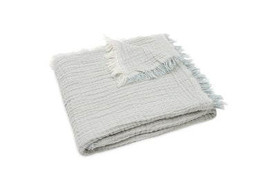 Dekentje 75x100 cm ▪ Fringe Stripe ▪ Sea Green / Ivory