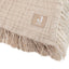 Dekentje 75x100 cm ▪ Fringe Stripe ▪ Biscuit / Ivory