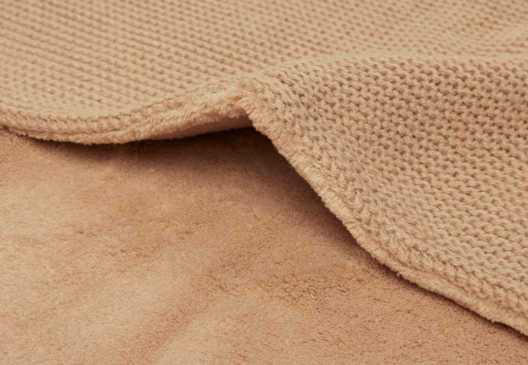 Dekentje 75x100 cm ▪ Basic Knit / Fleece ▪ Biscuit
