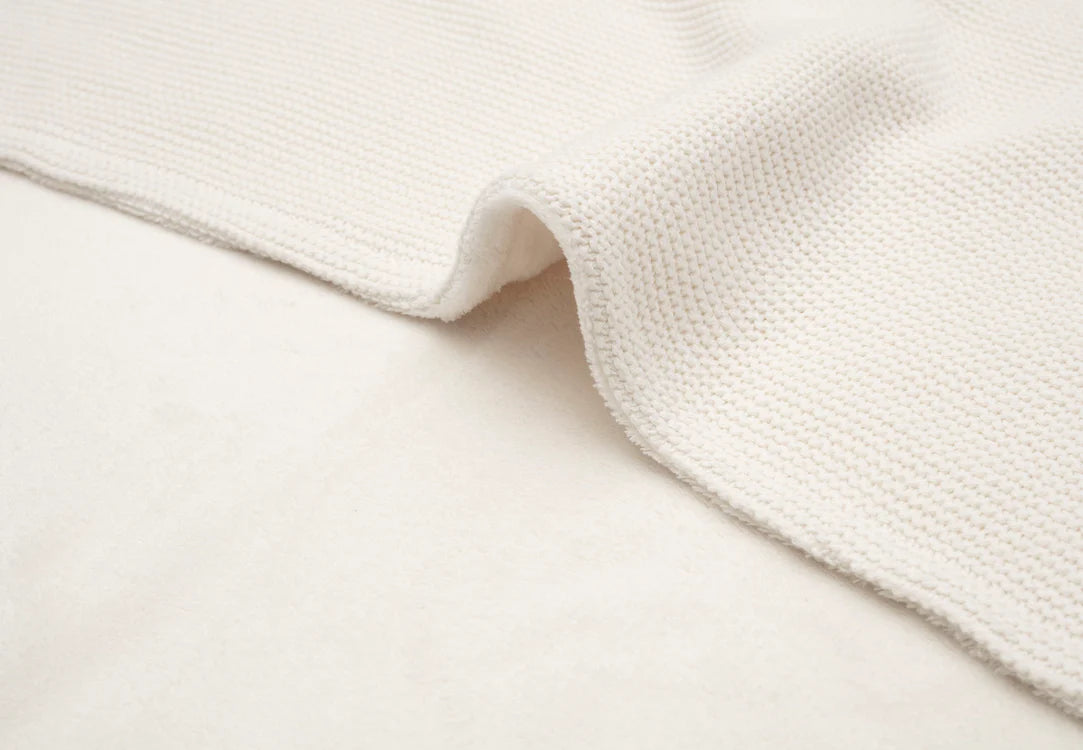 Dekentje 75x100 cm ▪ Basic Knit / Fleece ▪ Ivory