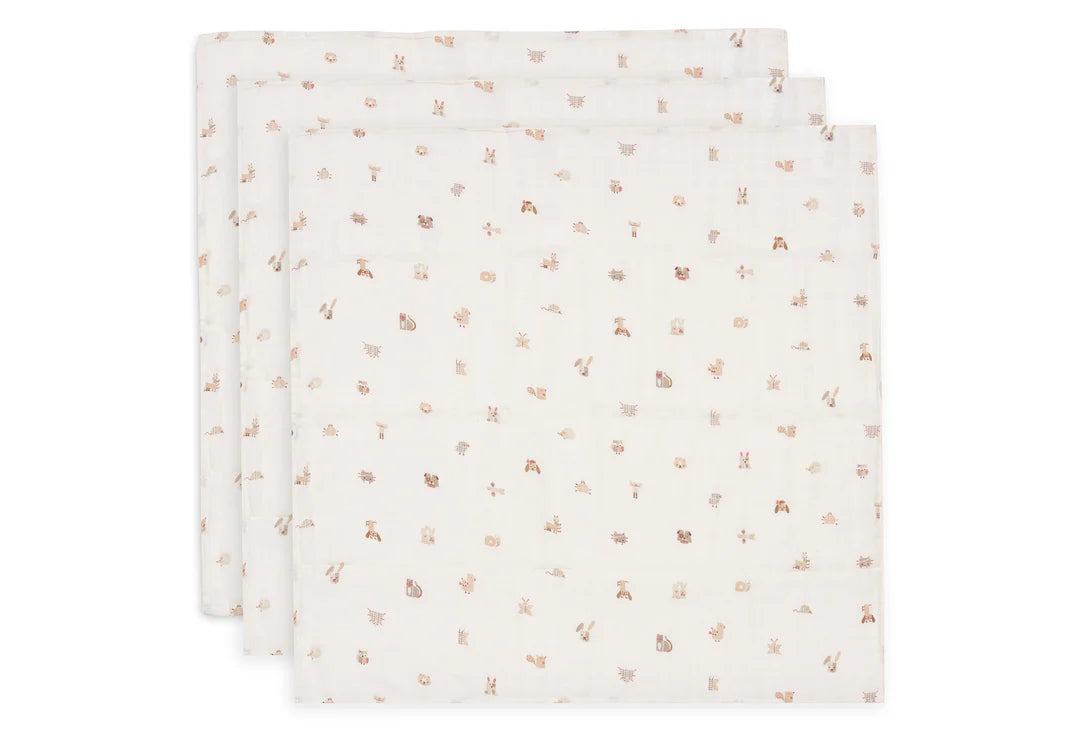 Animal Friends ▪ Hydrofiele Doek Small 70x70cm 3pack