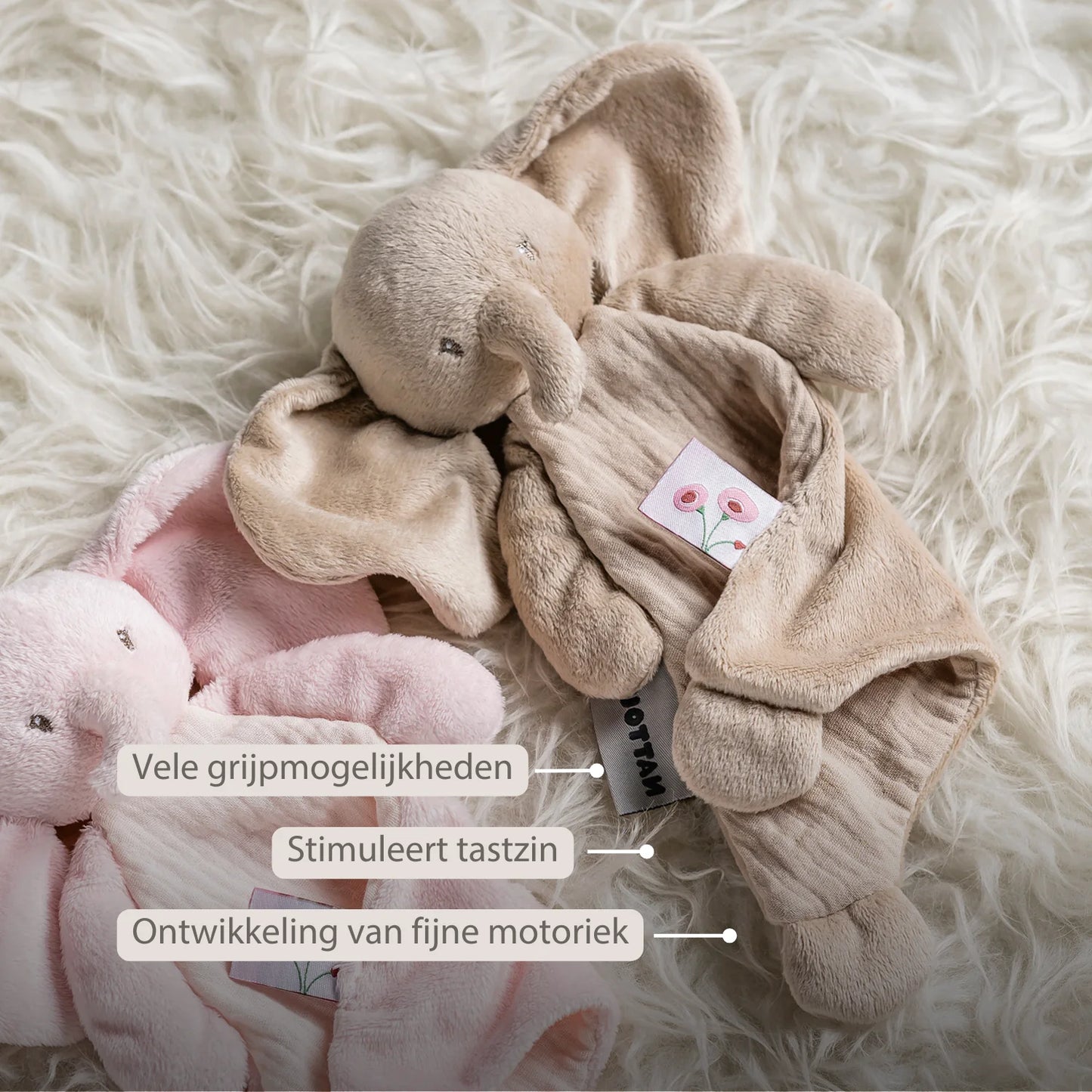 Nattou ▪ FanFan knuffeldoekje Olifant ▪ Zand