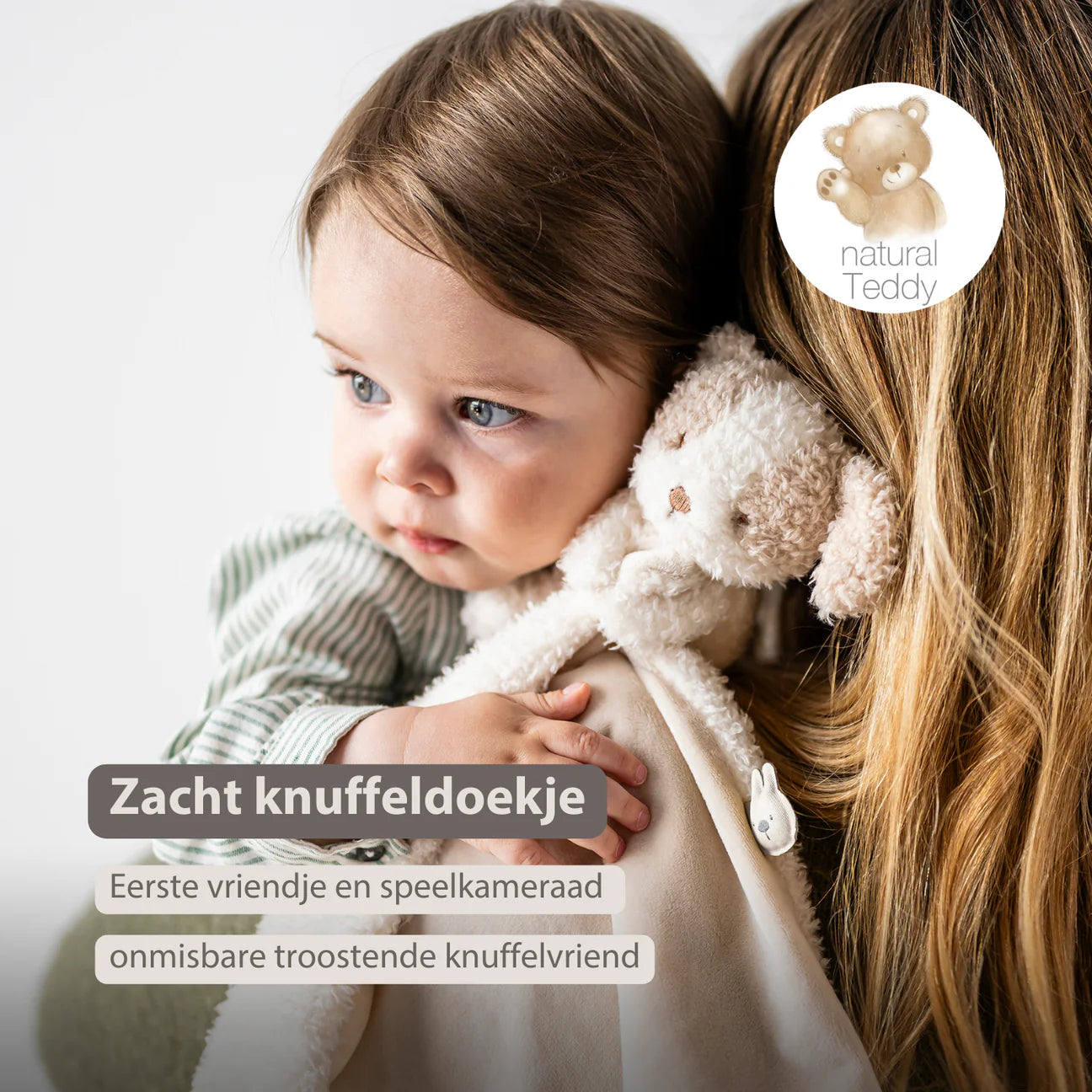 Nattou ▪ Teddy knuffeldoekje 27 x 27 cm ▪ Doudou Hond
