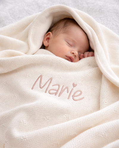 Dekentje 75x100 cm ▪ Cosy Knit / Fleece ▪ Ivory