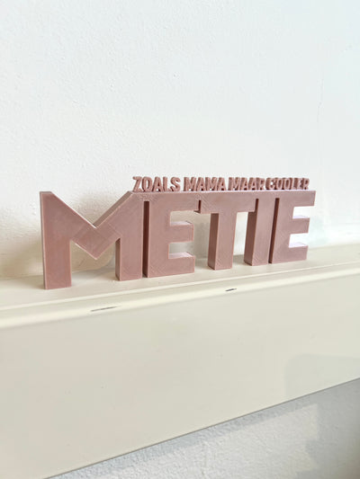 3D Print • Metie, zoals mama • Silk rosé