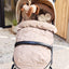 Embossed ▪ Voetenzak buggy/kinderwagen Milky Coffee