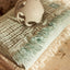 Dekentje 75x100 cm ▪ Fringe Stripe ▪ Sea Green / Ivory