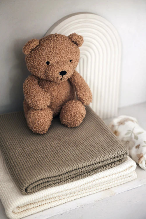 Dekentje 75x100 cm ▪ Basic Knit ▪ Olive Green