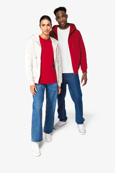 Uniseks hoodie met rits - eigen ontwerp - met borduring