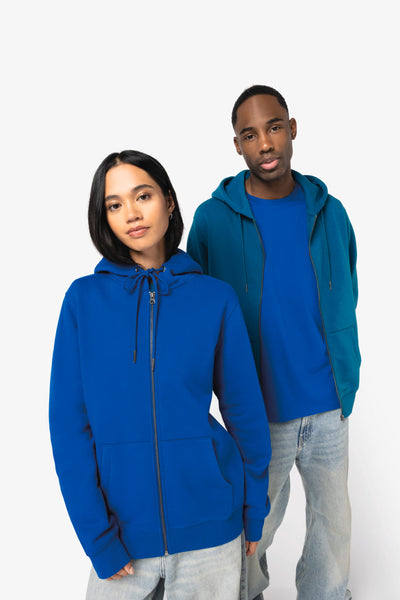 Uniseks hoodie met rits - eigen ontwerp - met borduring