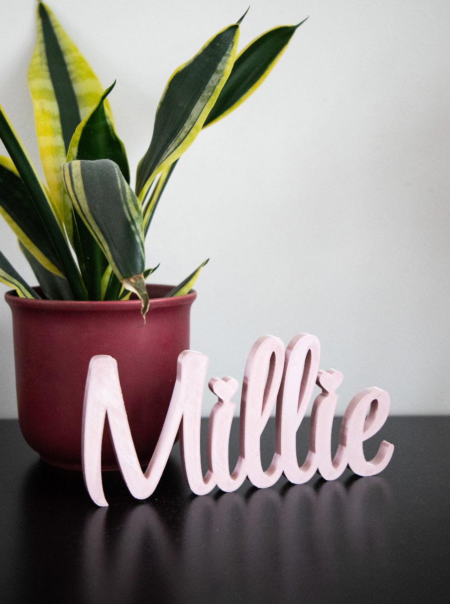 3D print • Naam geschreven letters