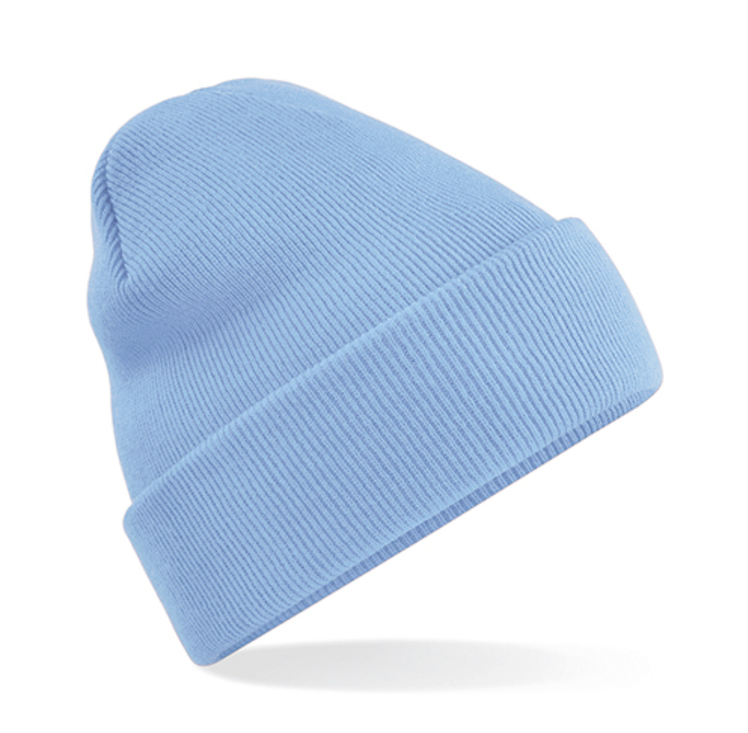Muts beanie met borduring ▪ Sky Blue