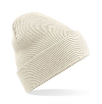 Muts beanie met borduring ▪ Almond