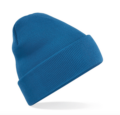 Muts beanie met borduring ▪ Petrol