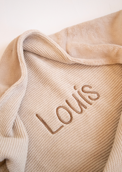 Dekentje 75x100 cm ▪ Basic Knit / Fleece ▪ Biscuit